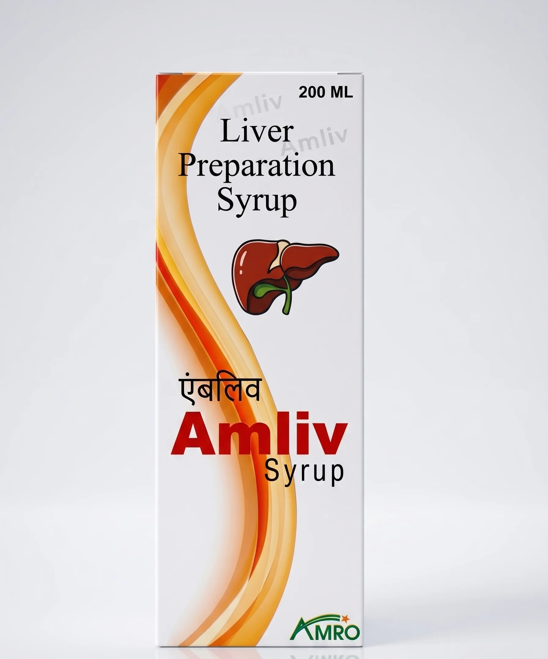 Amro Pharmaceuticals Amliv Syrup - Bhringraj + Bhuiamla + Kasni + other clinical herbs - Ayurvedic formulation