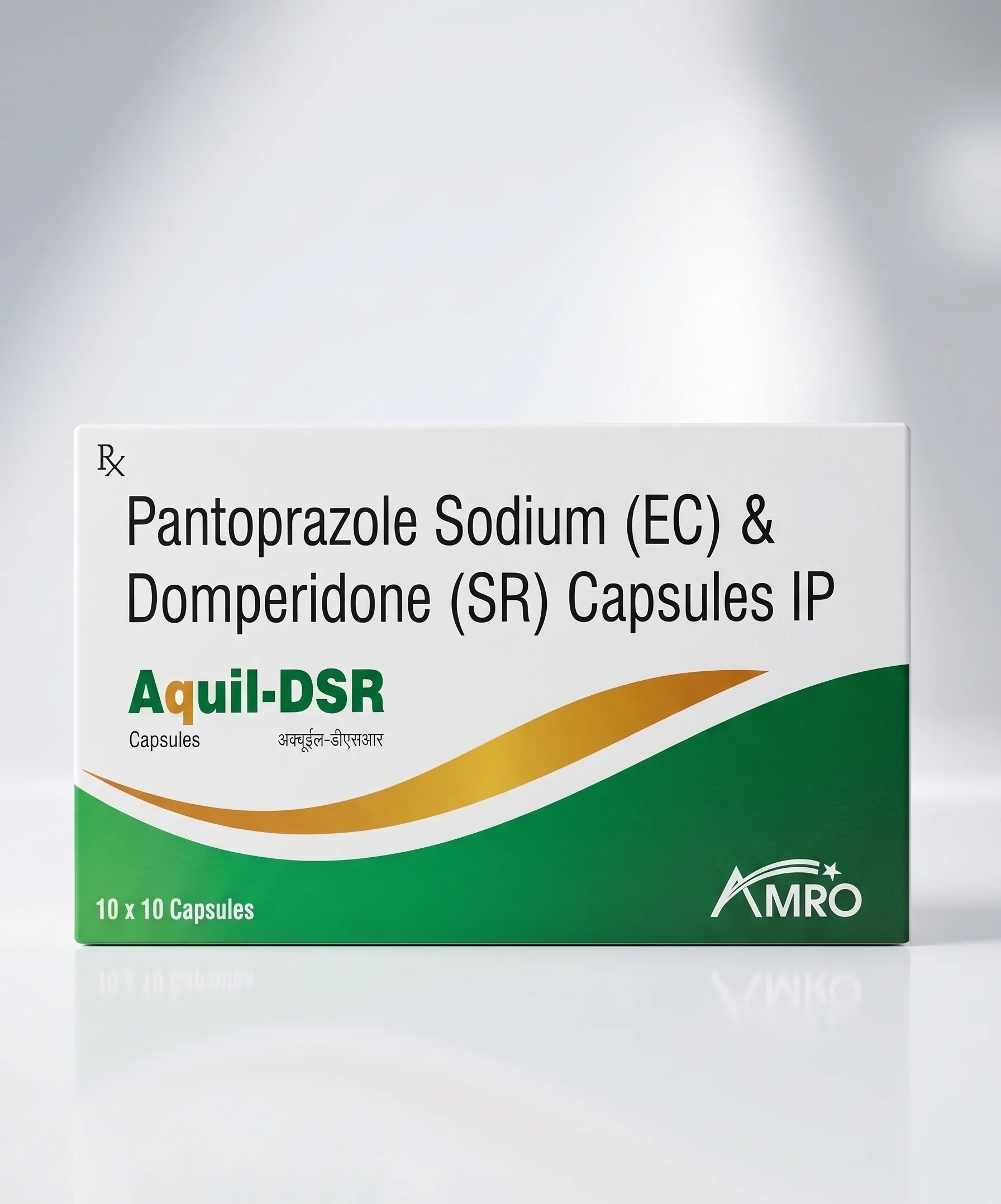 Amro Pharmaceuticals Aquil DSR Tablet - Pantoprazole Sodium IP (as enteric-coated pellets) + Domperidone IP (as sustained-release pellets) - Antacids & GI formulation