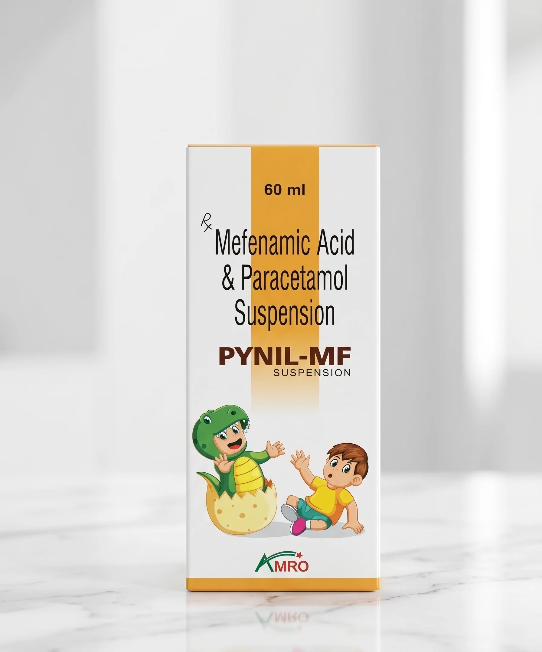 Amro Pharmaceuticals Pynil MF Suspension - Mefenamic Acid IP + Paracetamol IP - Analgesics formulation