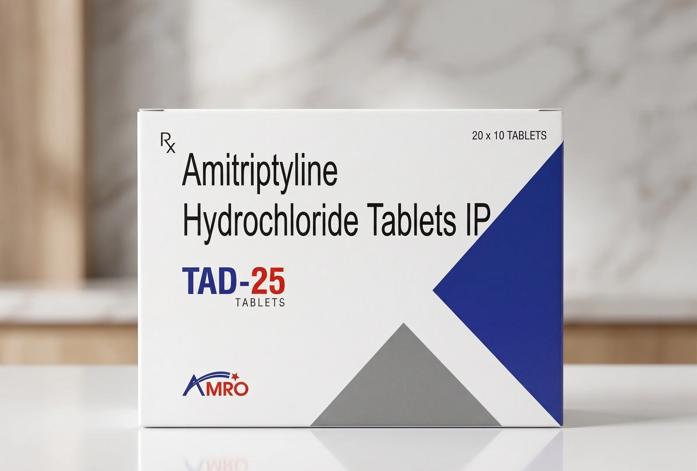 Amro Pharmaceuticals Tad-25 Tablet - Amitriptyline Hydrochloride I.P. - CNS Drugs formulation